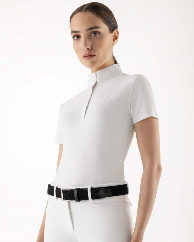 Camisa de manga corta Equiline Cuadro - White