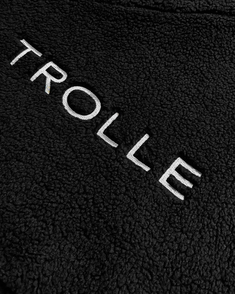 Trolle Polar Fleece Rug - Black