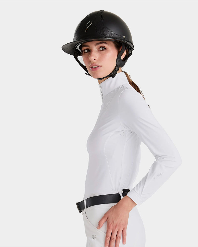 Horse Pilot Aeris Long Sleeve Show Shirt - White
