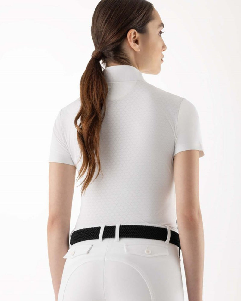 Camisa de manga corta Equiline Cuadro - White