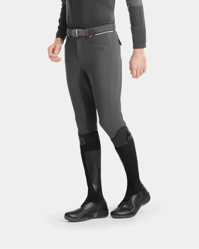 Horse Pilot X-Grip Mens Full Seat Breeches - Grey