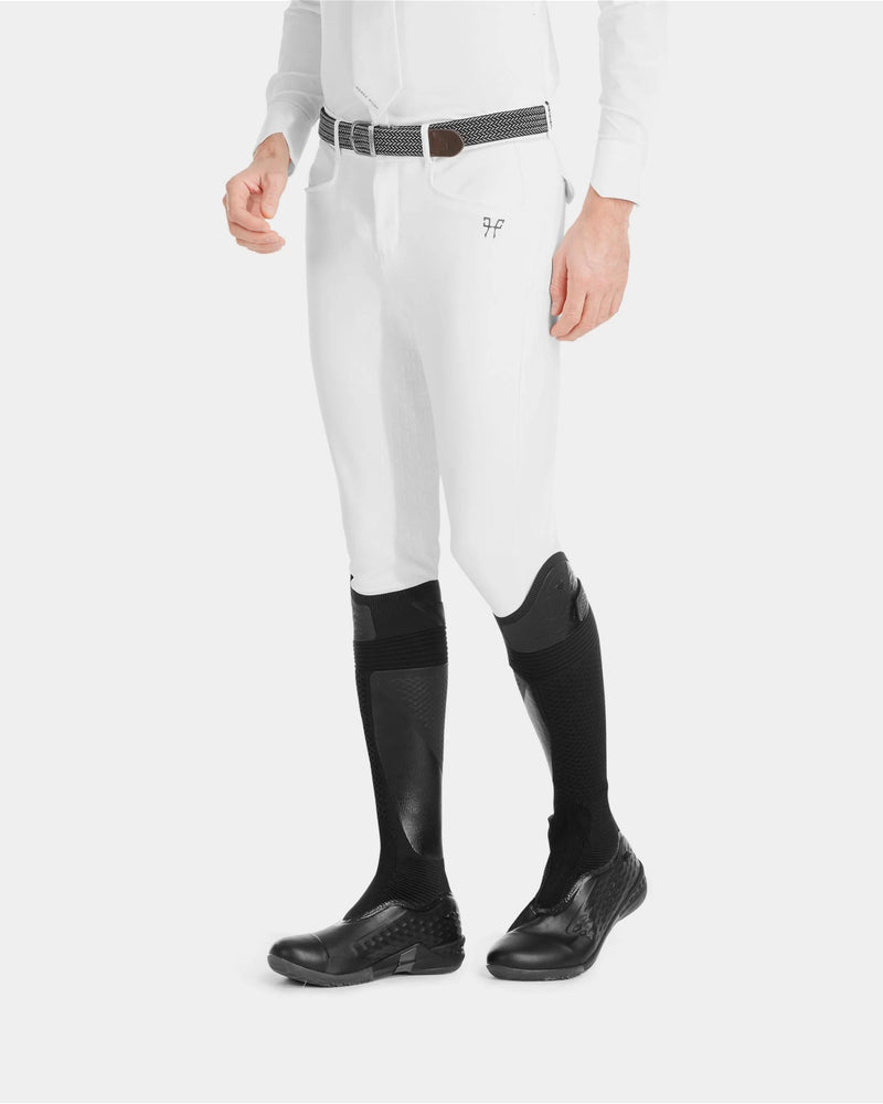Horse Pilot X-Grip Mens Full Seat Breeches - White