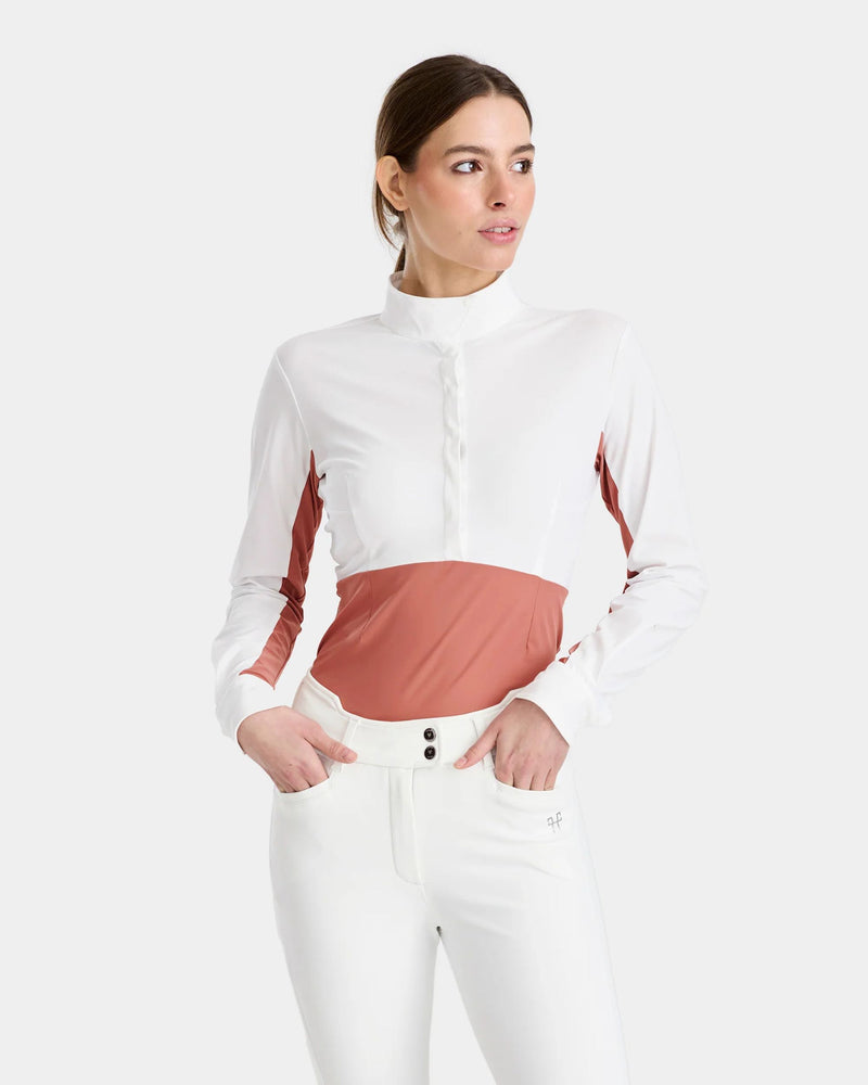 Horse Pilot Monica Long Sleeve Top - Brick Dust