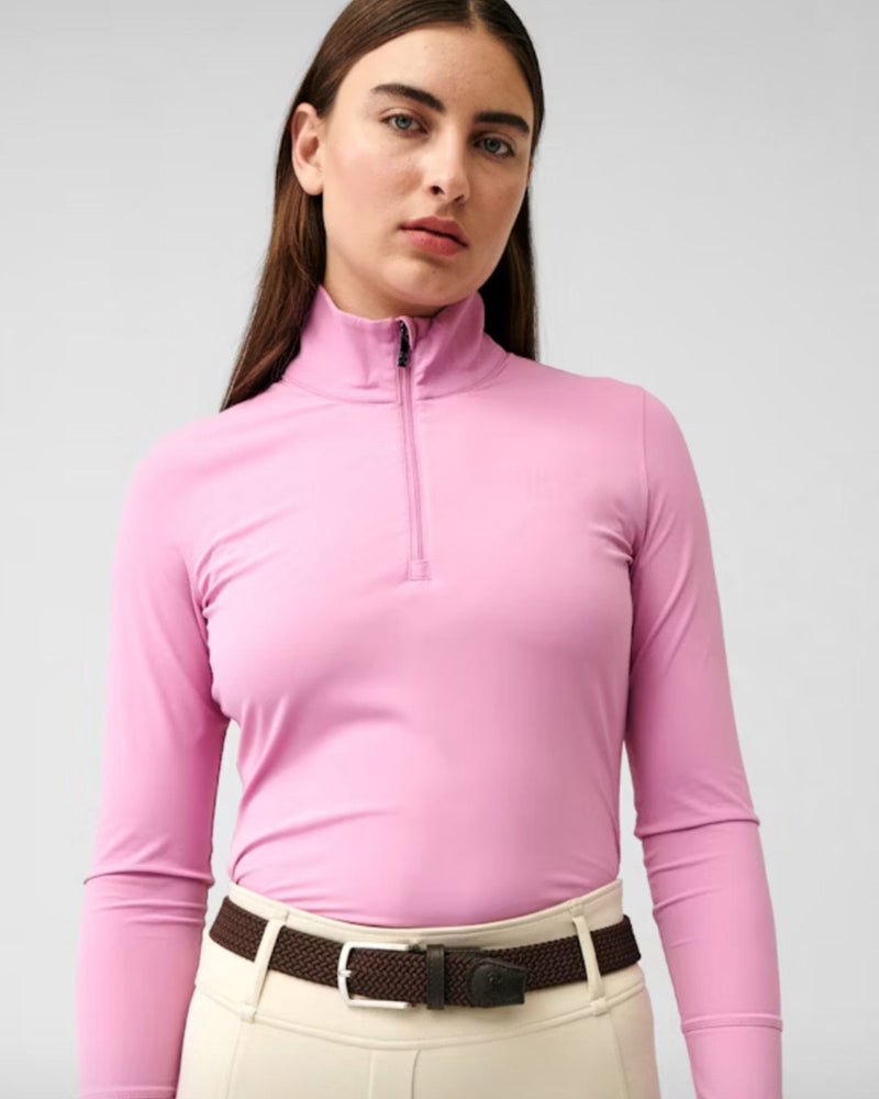Suéter con media cremallera Curvy Grace de PS of Sweden - Rosa