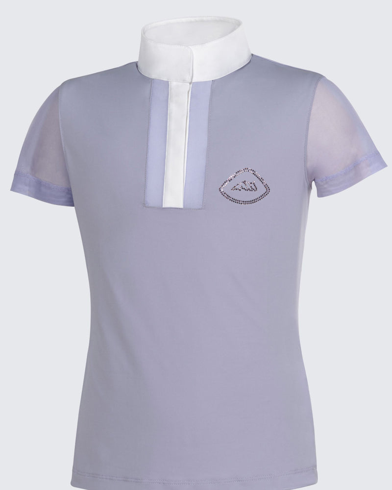 Equiline Gili Girl's Short Sleeve Show Shirt - Glicine
