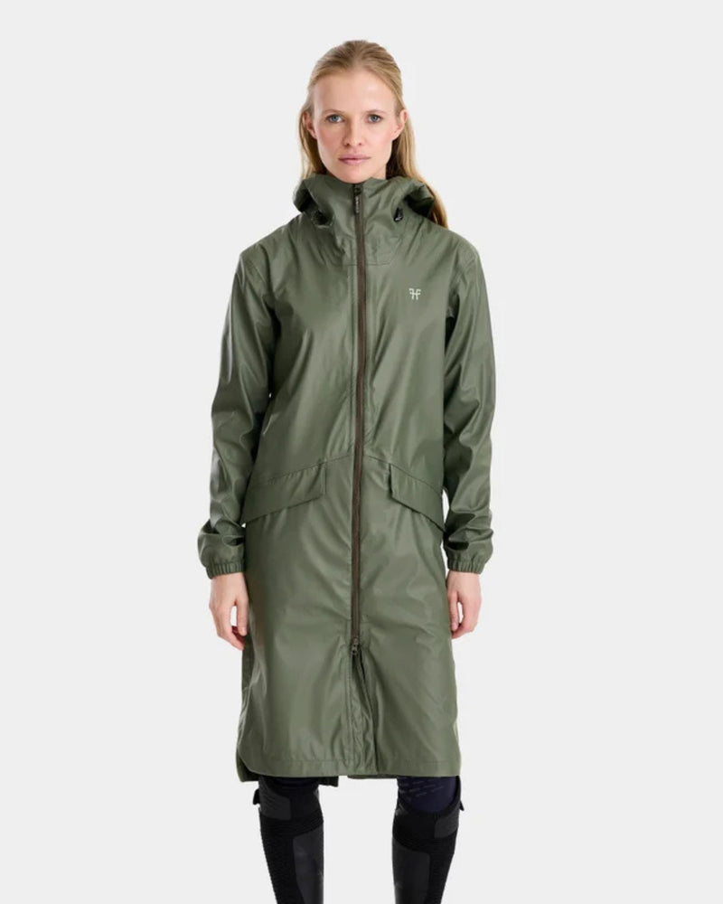 Horse Pilot Long Raintech Jacket - Forest Night