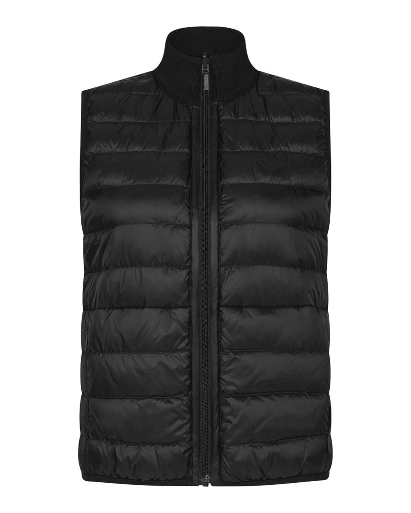 Trolle Reversible Flower Down Vest - Black