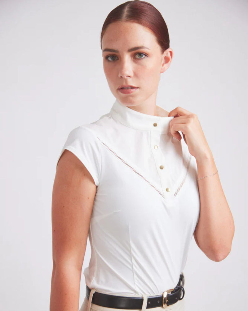 Solid Citizen Coco Cap-Sleeve Show Shirt - Ivory