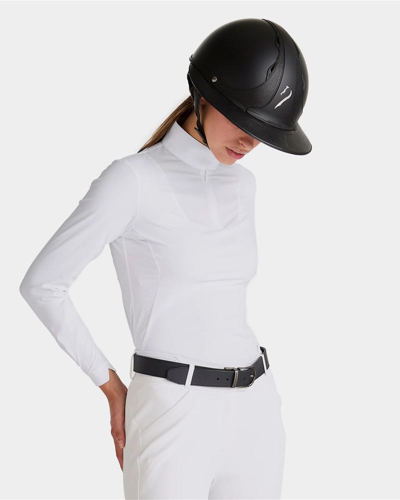 Horse Pilot Aeris Long Sleeve Show Shirt - White