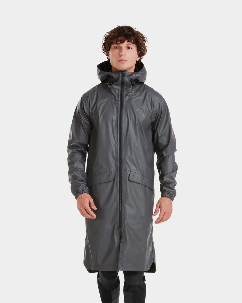 Horse Pilot Men's Long Raintech Jacket - Iron