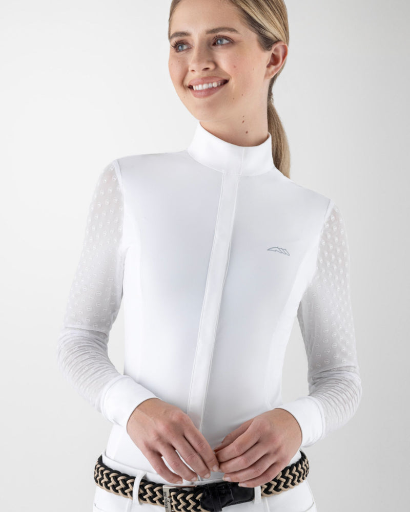 Equiline Carrid Long Sleeve Competition Shirt - White