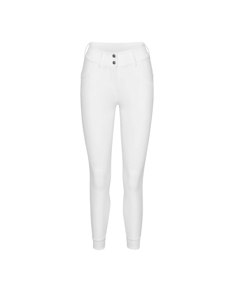 Trolle New Star Cut High Waist Knee Grip Breeches - White
