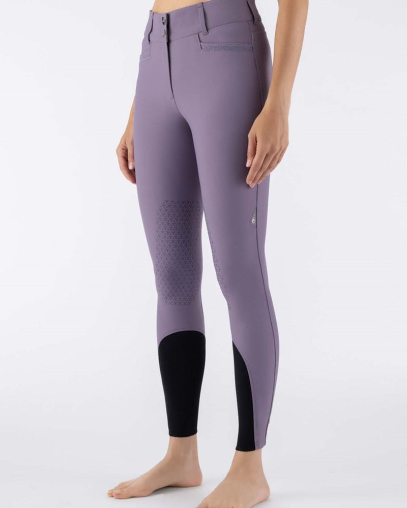 Pantalones de montar de cintura alta Equiline Crystale KG - Aubergine