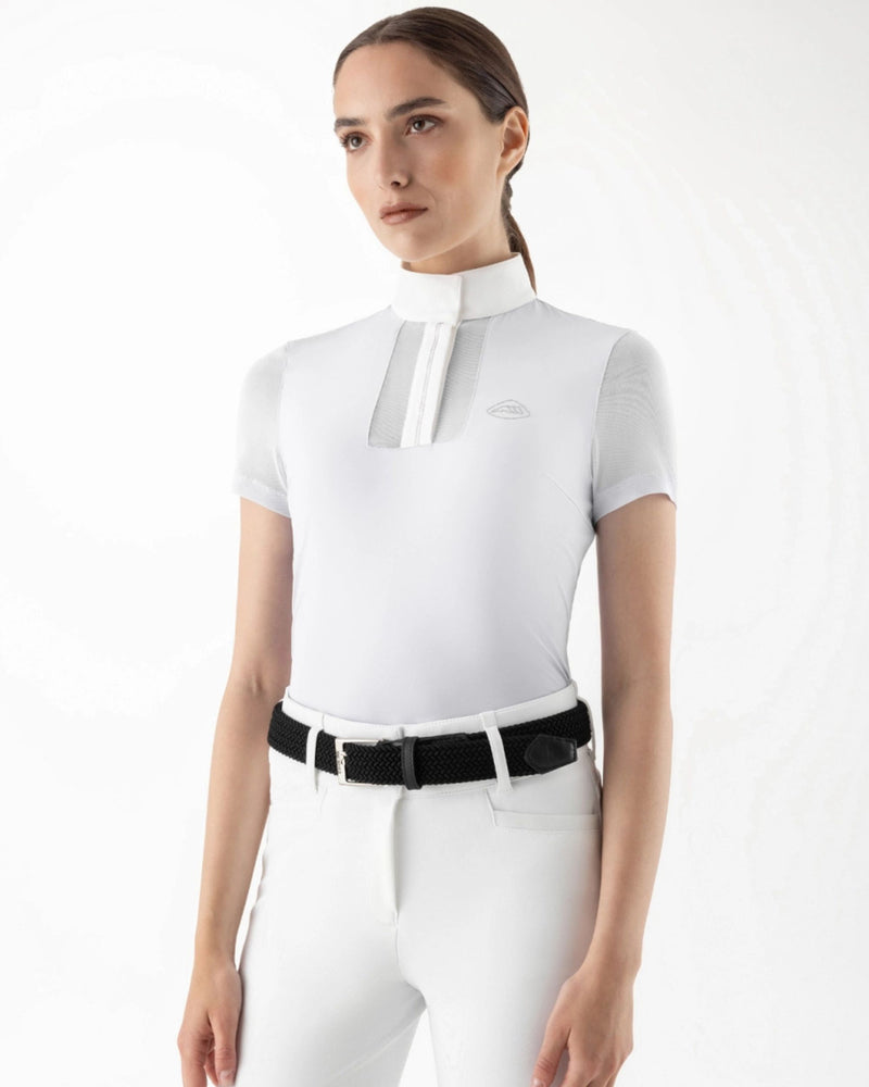 Equiline Glece Short Sleeve Show Shirt - White