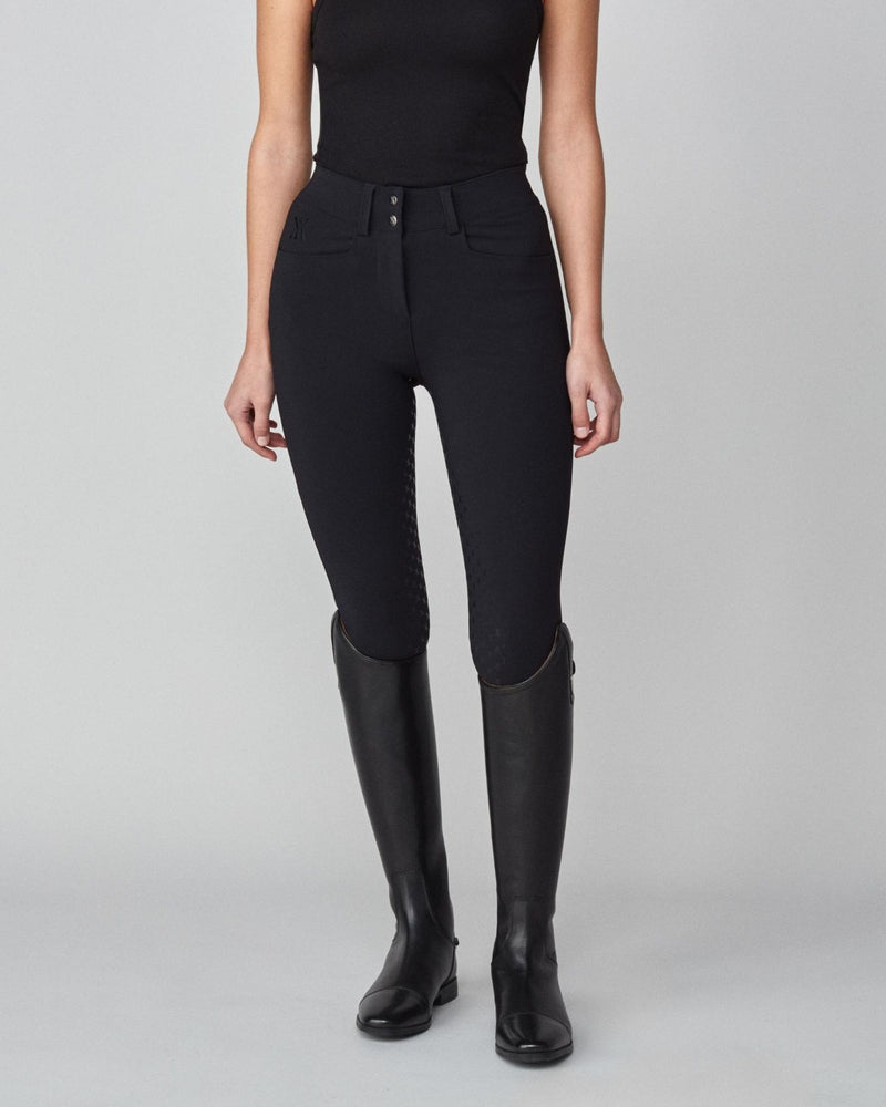 Yagya Knee Grip Compression Performance Breeches - Black
