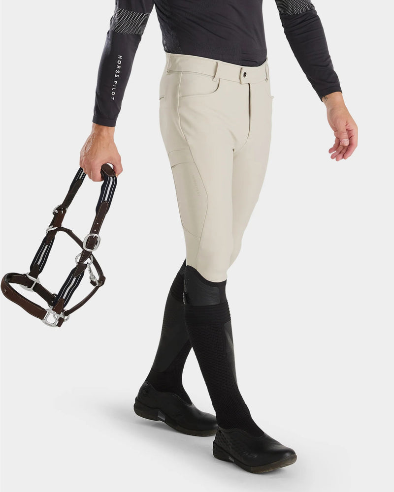 Horse Pilot Knee Grip X-Perform Breeches Men - Dark Night