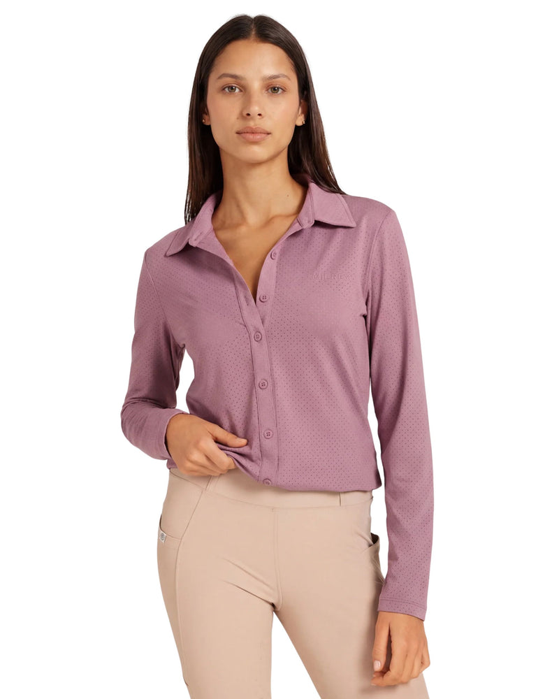 Milrey Callie Long Sleeve Blouse - Rose Pink