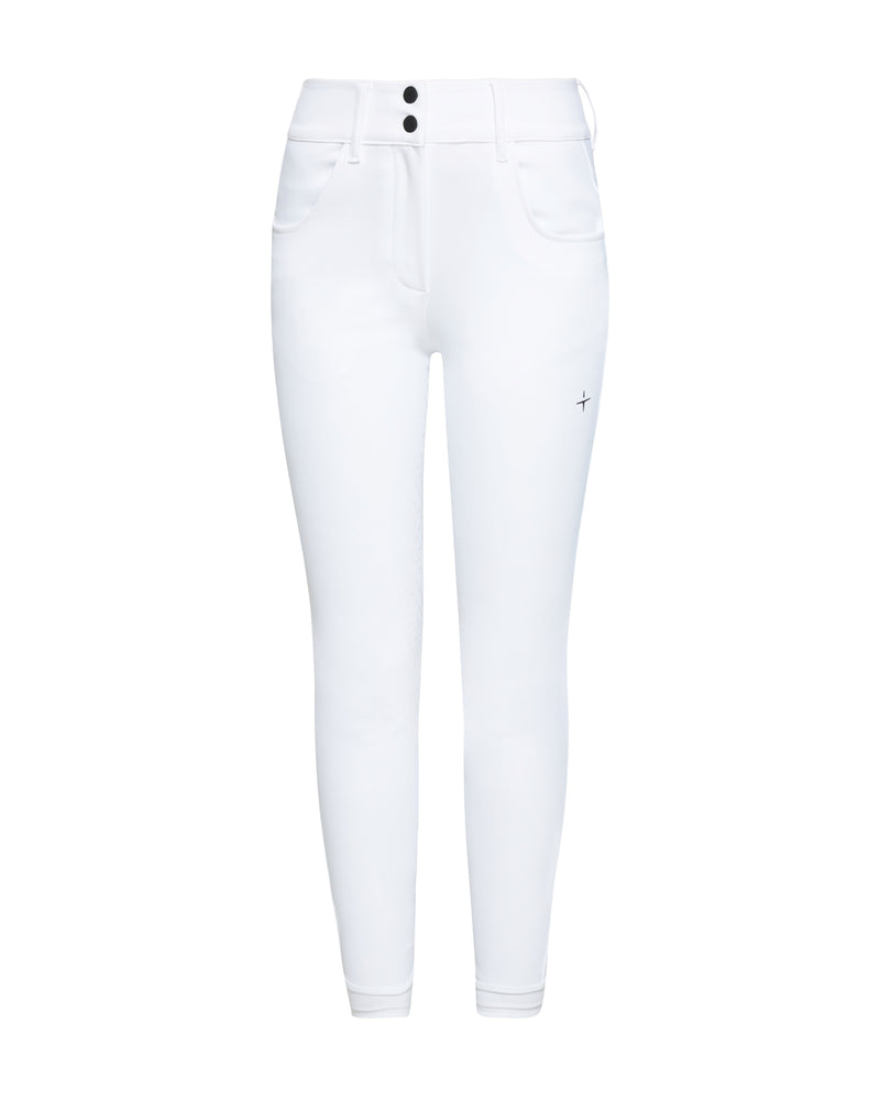 Trolle Athlete High Waist Knee Grip Breeches - White