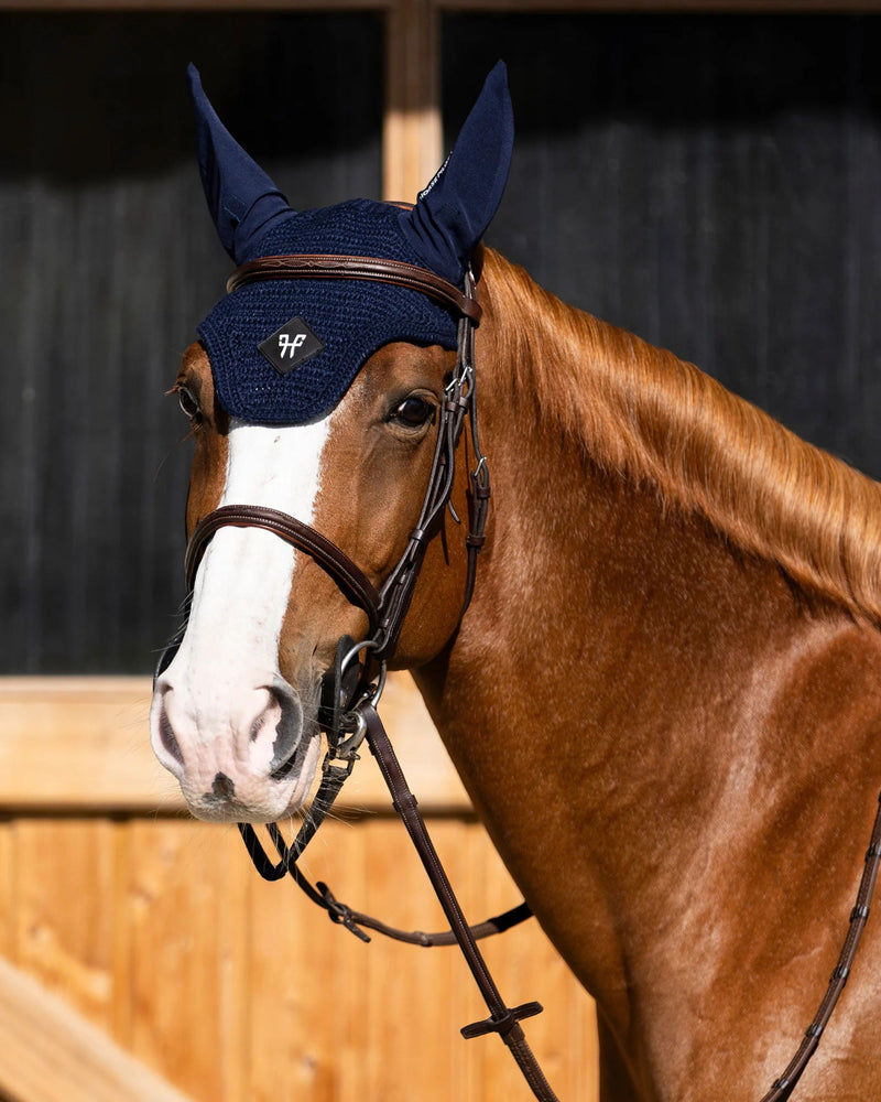 Horse Pilot Ear Bonnet - Dark Night