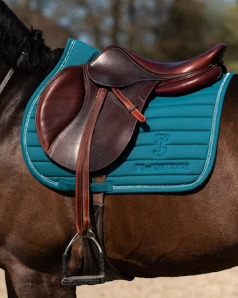PS of Sweden Stripe Jump Saddle Pad - Jade Noir