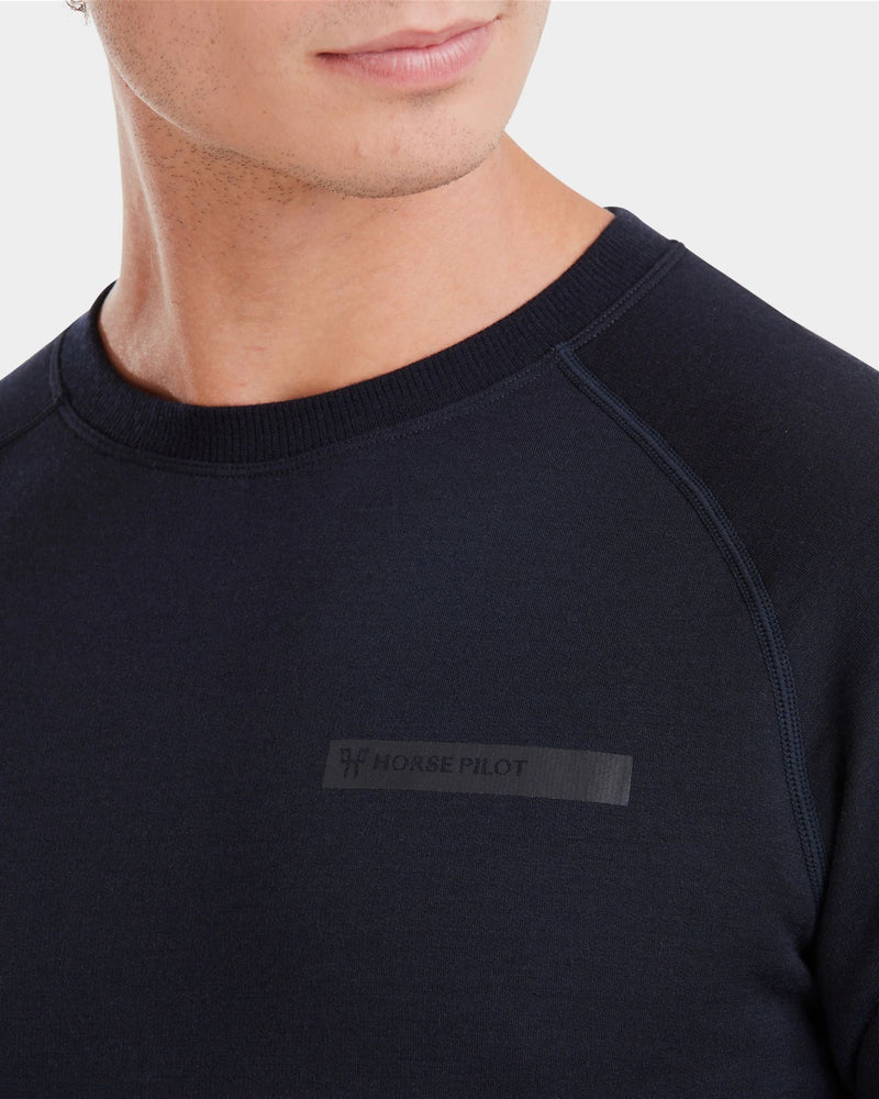 Horse Pilot Merino Sweatshirt Men - Dark Night