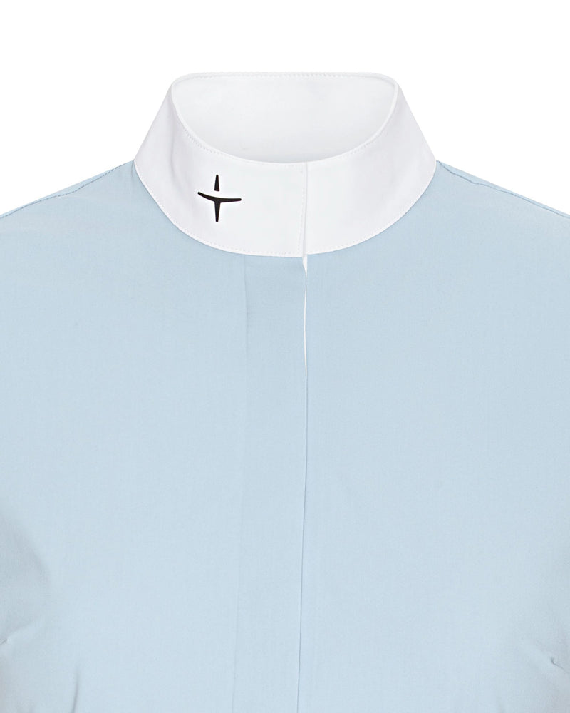 Trolle Half Placket Short Sleeve Show Shirt - Astro Blue