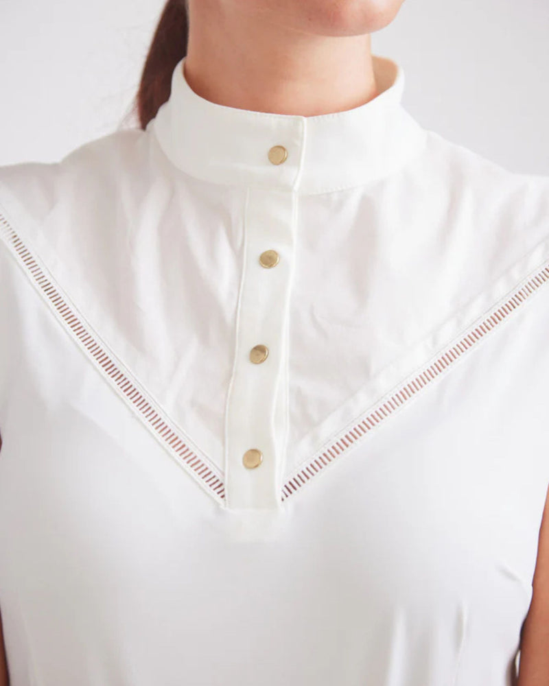 Solid Citizen Coco Cap-Sleeve Show Shirt - Ivory