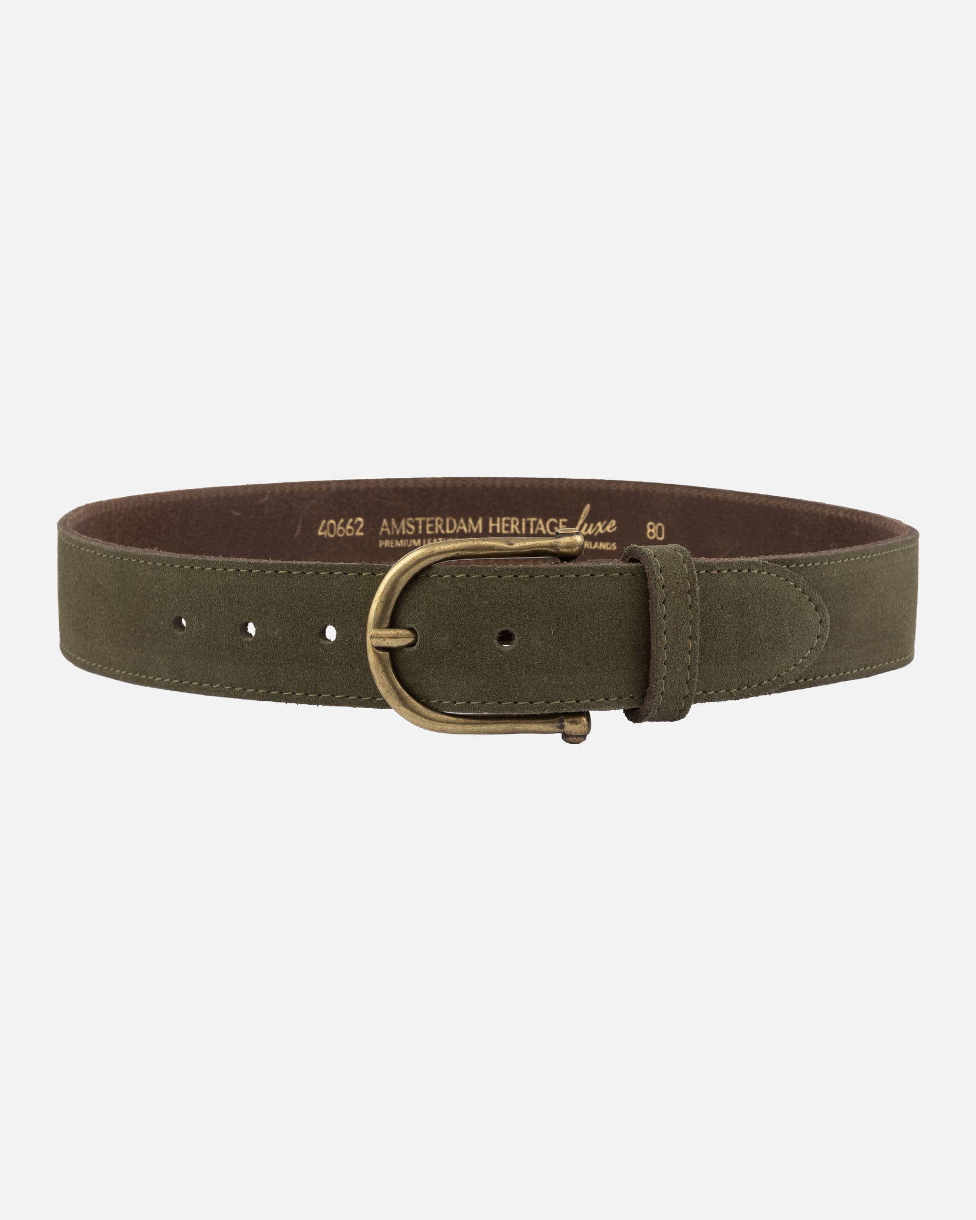 Amsterdam Heritage Roan Vintage Suede Leather Belt