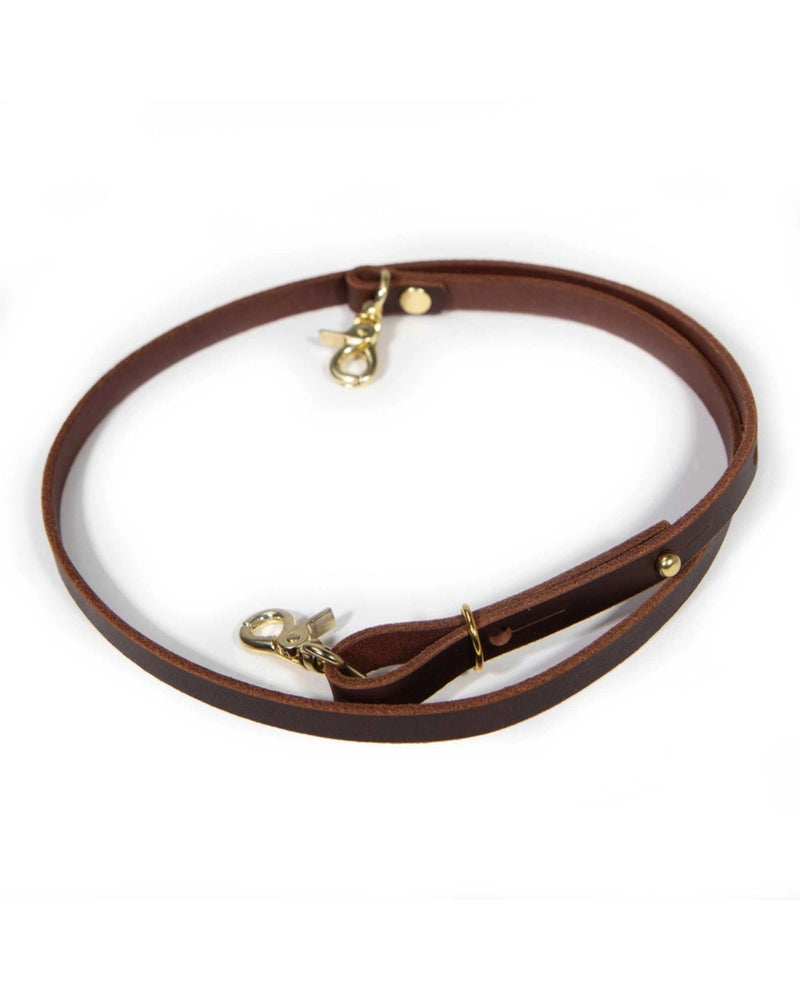 General Knot & Co. Leather Cross Body Strap - Mahogany