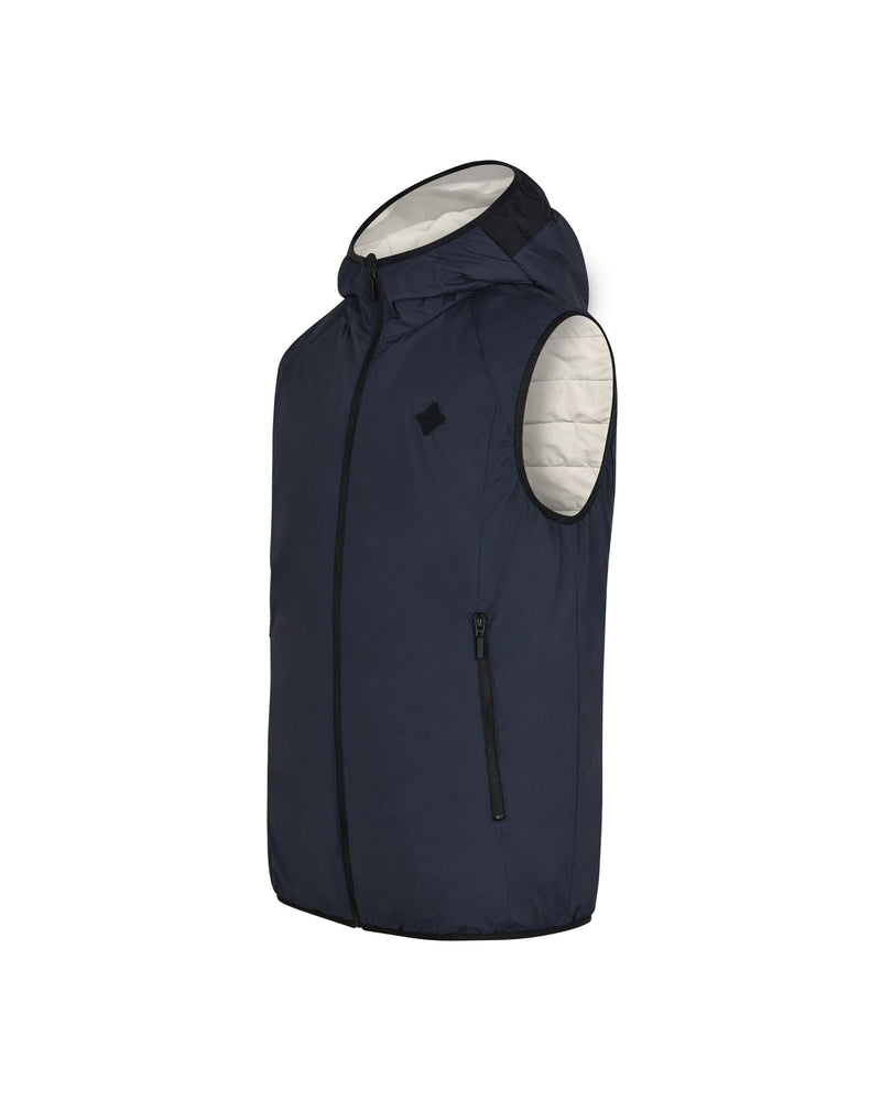 Trolle Men's Reversible L2 Padded Light Down Vest - Navy/White