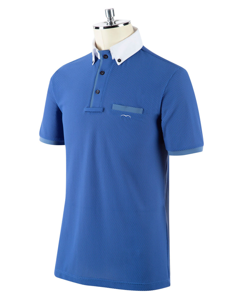 Animo Acerno Mens Short Sleeve Polo Shirt - Blu Atlantide