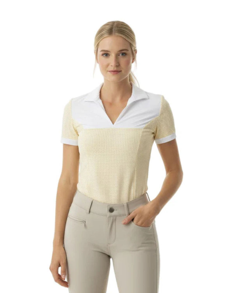 Equisite Genevieve Zip Show Shirt - Buttercup