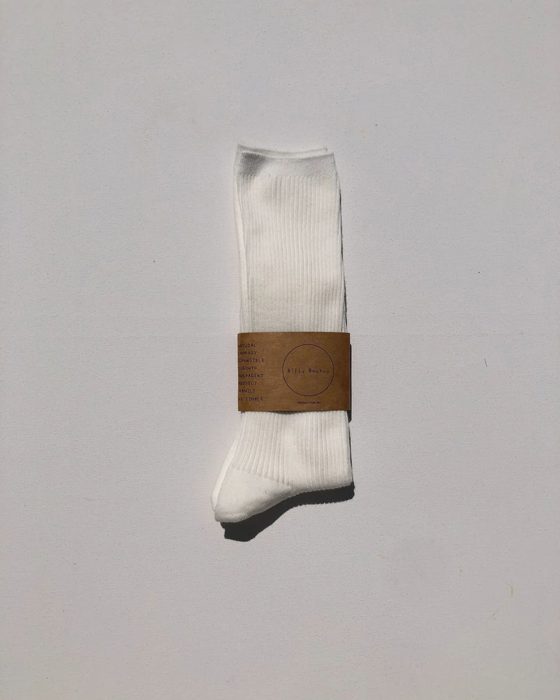 Billy Bamboo Smart High Socks - White