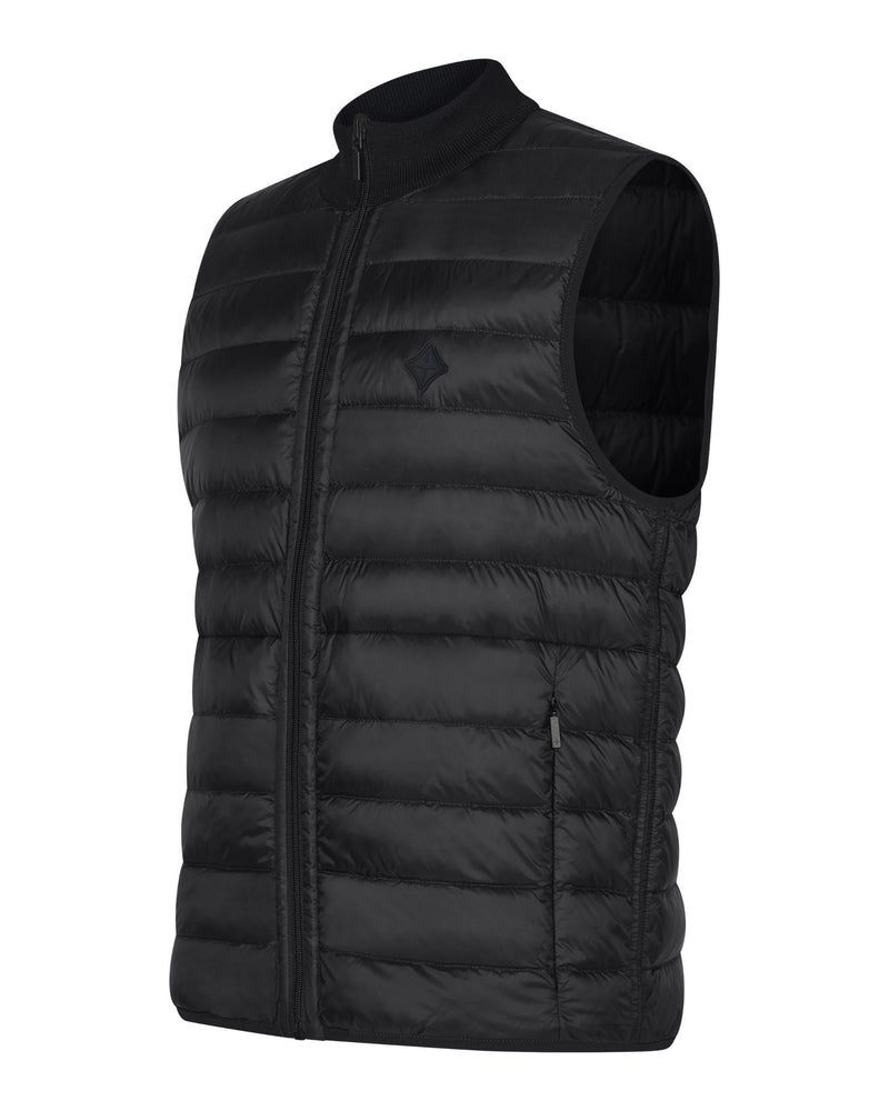 Trolle Men's Reversible Flower Down Vest - Black
