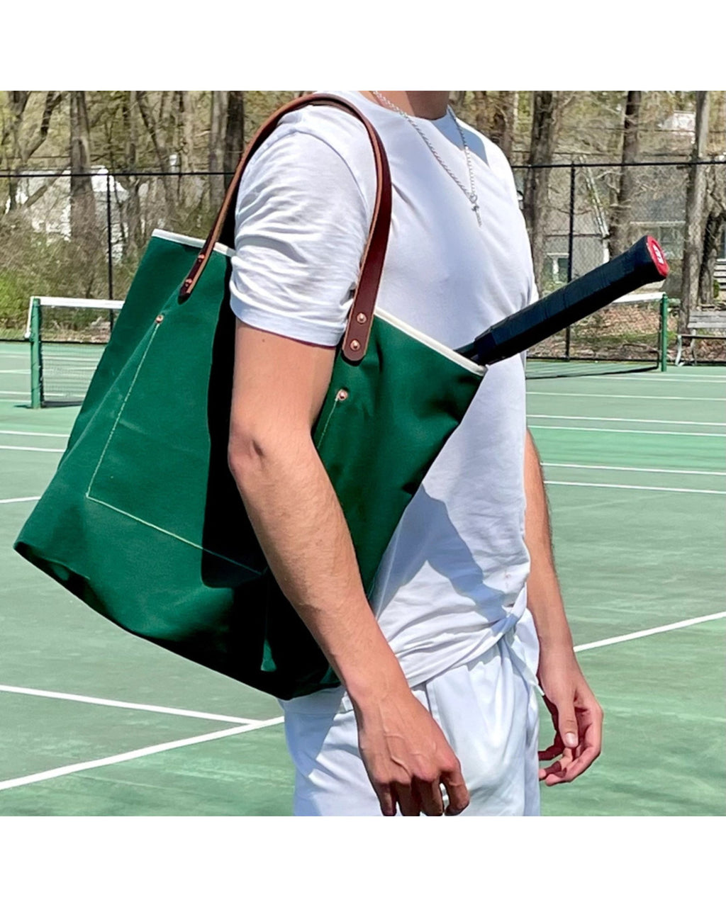 Tennis Green Waxed Canvas