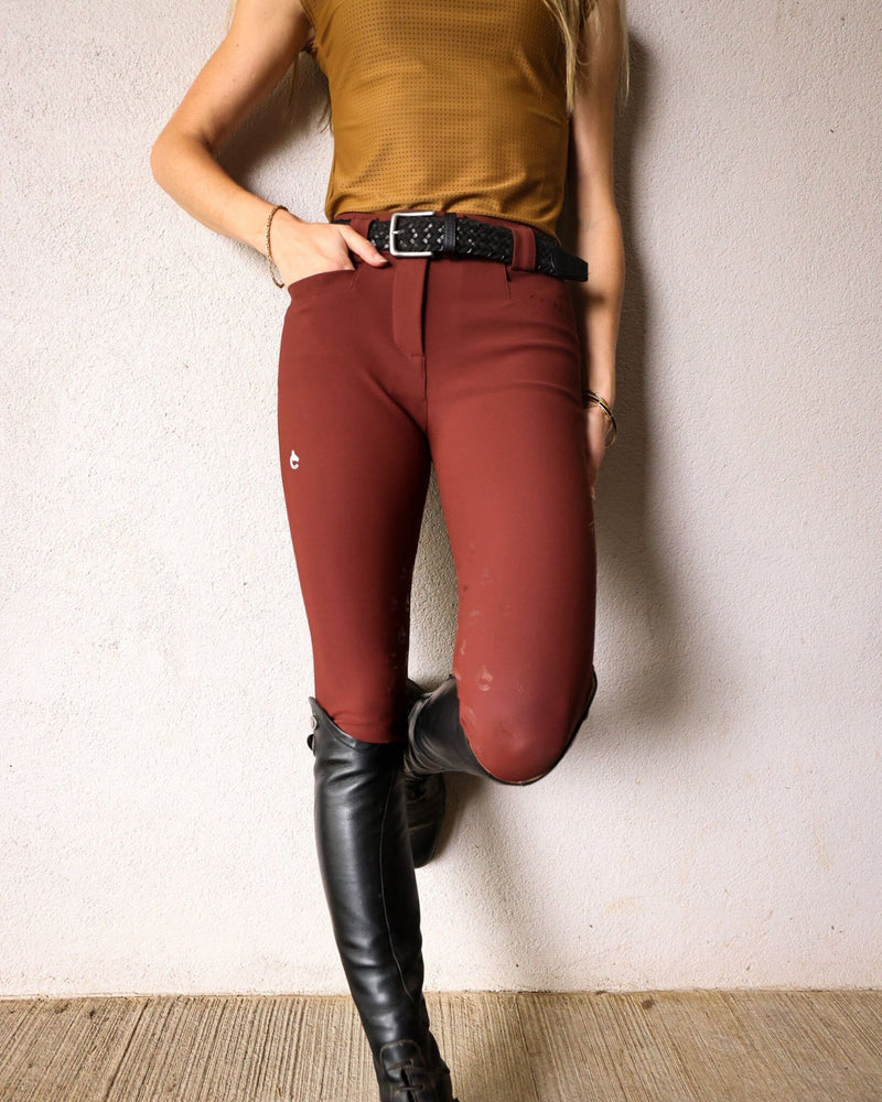 Criniere Chloe Lightweight Knee Patch Breeches - Burgundy