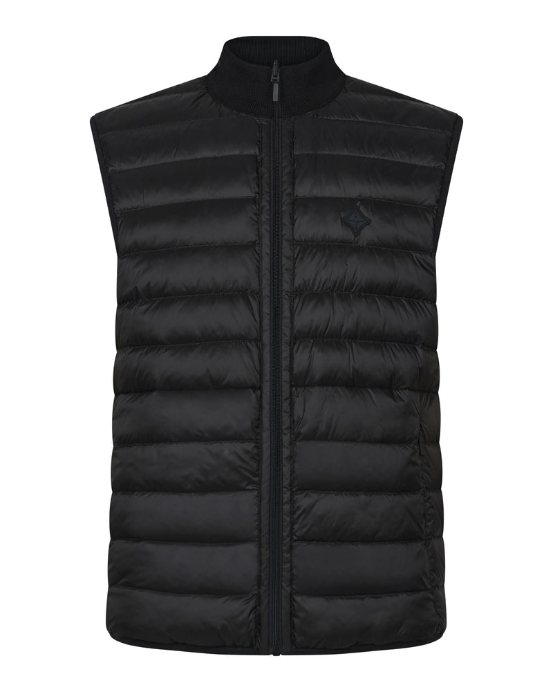 Trolle Men's Reversible Flower Down Vest - Black