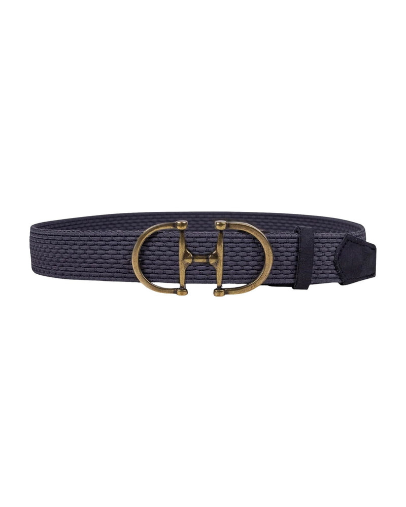 Amsterdam Heritage Hayden Elastic Belt with Gold Bit Buckle - Grey
