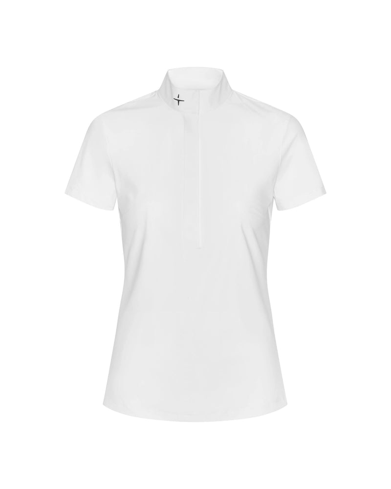 Trolle Half Placket Short Sleeve Show Shirt - White