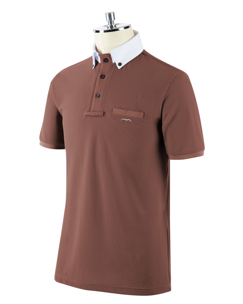 Animo Acerno Mens Short Sleeve Polo Shirt - Marrone Choco