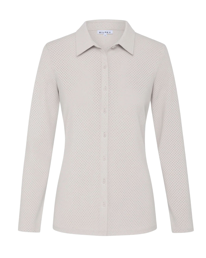 Milrey Callie Long Sleeve Blouse - Stone