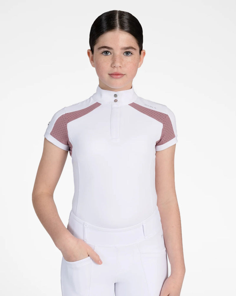 Maximilian YR Aveen Short Sleeve Show Shirt - White/Mauve